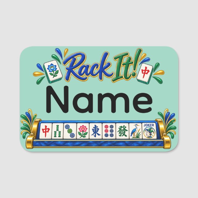 Mahjong Name Tag (Front)