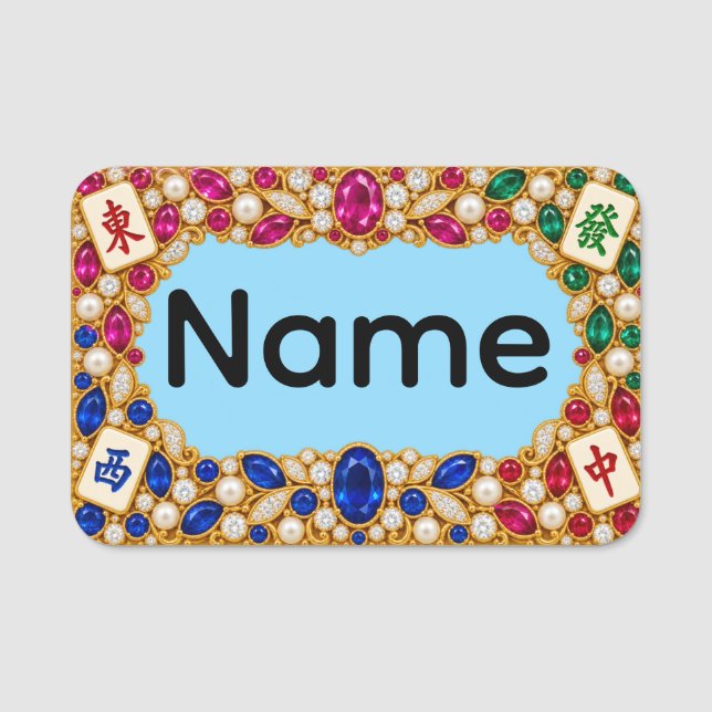 Mahjong Name Tag (Front)