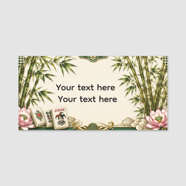 Mahjong Name Tag (Front)