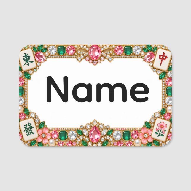 Mahjong Name Tag (Front)