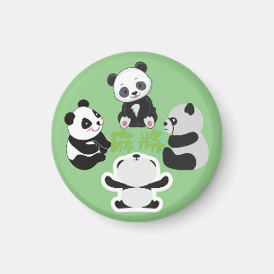 Mahjong Panda Cute Funny Magnet