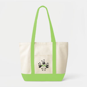 Mahjong Panda Cute Funny Reusable Grocery Bag