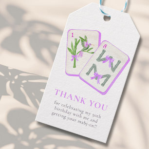 Mahjong Party Gift Tags