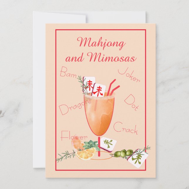 Mahjong Party Invitation (Front)