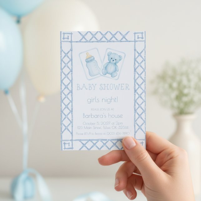 mahjong party lover Green Dragon Bamboo Invitation (Creator Uploaded)