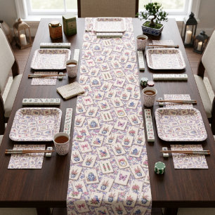 Mahjong Party Tiles Short Table Runner
