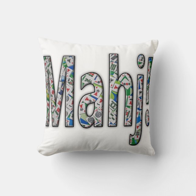 Mahjong Pillow - Mahj! (Front)