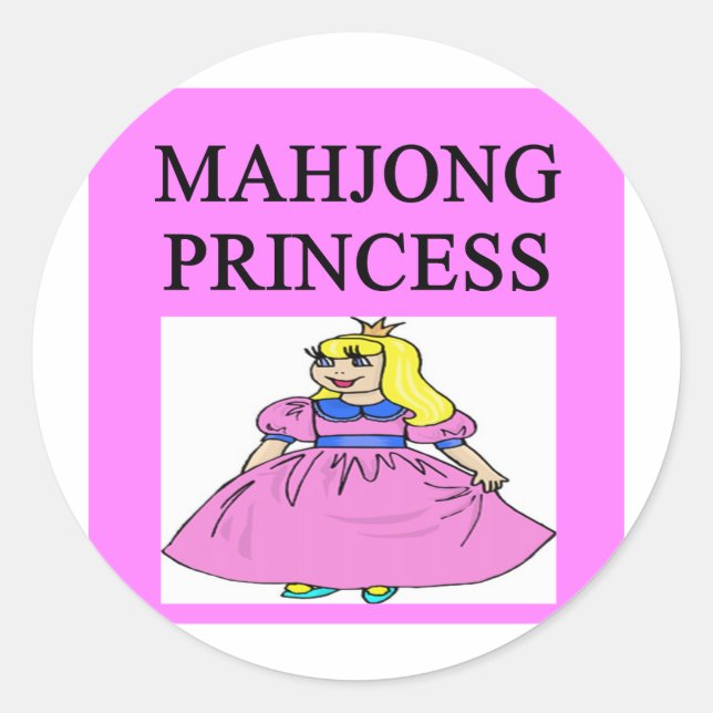 MAHJONG princess Classic Round Sticker (Front)