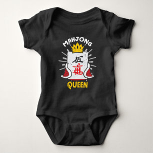 Mahjong Queen Chinese Table Game Mah Jong Baby Bodysuit