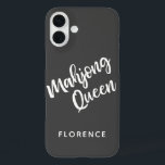 Mahjong Queen Personalised iPhone 16 Plus Case<br><div class="desc">Perfect gift for your favourite mahjong player.</div>
