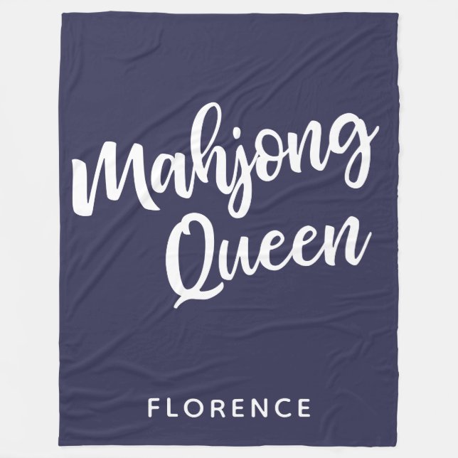 Mahjong Queen Personalised Fleece Blanket (Front)
