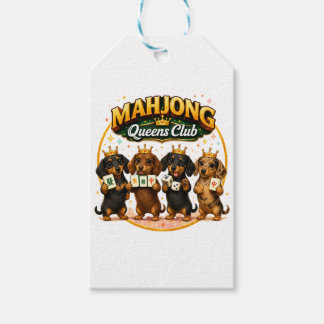 Mahjong Queens Club Cute Dachshunds Gift Tags