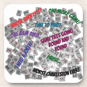Mahjong Sayings Beverage Coaster