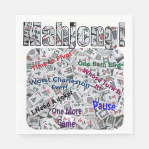 Mahjong Sayings Luncheon Napkin