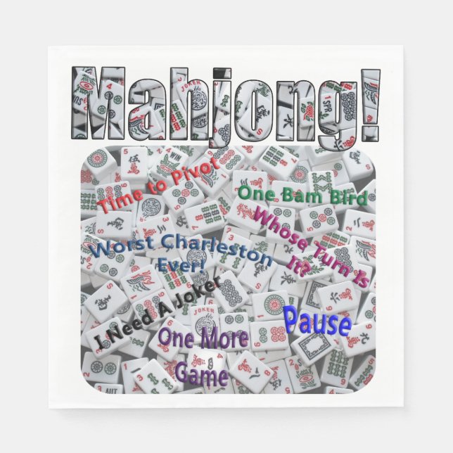 Mahjong Sayings Luncheon Napkin (Front)
