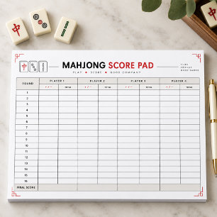 Mahjong Score Sheet Notepad