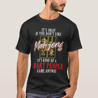 Mahjong Smart People Game China Board Game Player T-Shirt