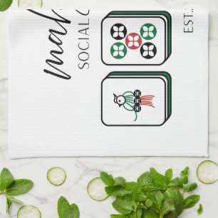 Mahjong Social Club Est 2026 Tea Towel