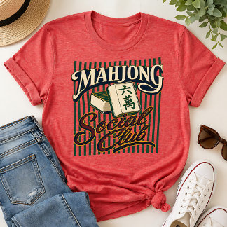 Mahjong Social Club Retro Bold Tri-Blend Shirt