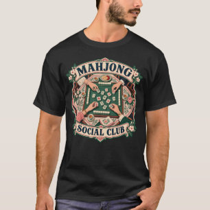Mahjong Social Club Retro Vintage Mahjong T-Shirt