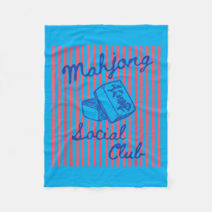 Mahjong Sogovernment Agencyl Club Funny Mahjong Fleece Blanket