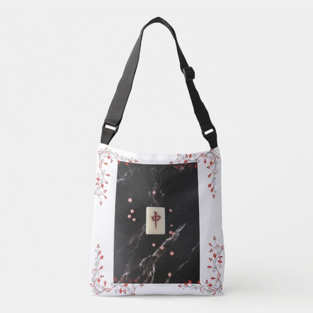 Mahjong themed Crossbody Bag with the Red Dragon (Front)