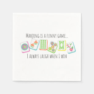 Mahjong-Themed Paper Napkin