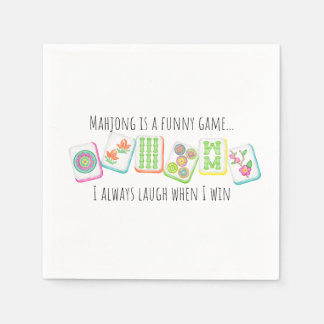 Mahjong-Themed Paper Napkin