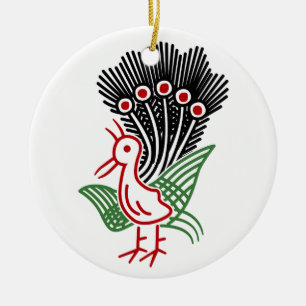 Mahjong Tile 1 Zhai Isoroko Only -01 Ceramic Tree Decoration