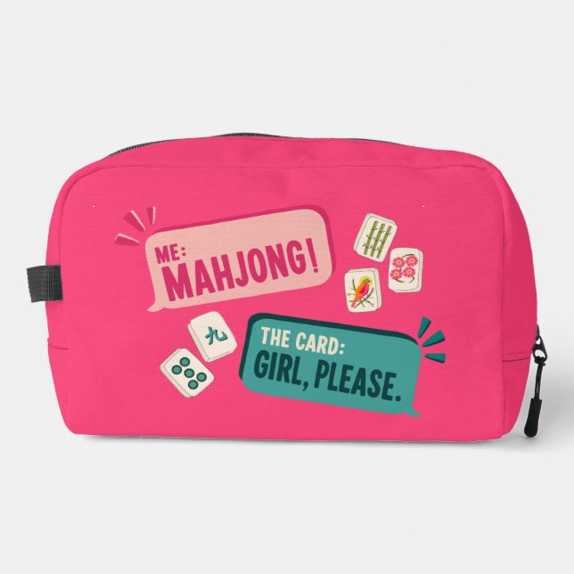Mahjong Tile Bag–Girl, Please. Dopp Kit (Front)