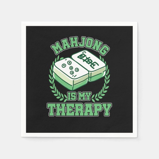 Mahjong Tile Based Chinese Game Gameplay Gamble Ma Napkin (Front)