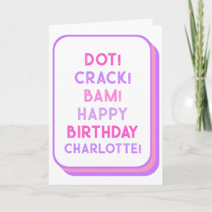 Mahjong Tile Folded Greeting Card