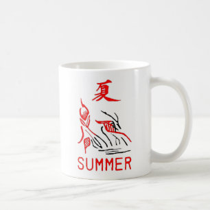 Mahjong Tile, Summer , On White Background Coffee Mug