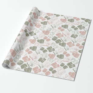 Mahjong tiles and dice  wrapping paper
