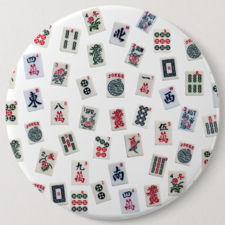 MahJong tiles and symbols patterns 6 Cm Round Badge