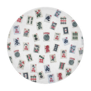  MahJong tiles and symbols patterns  Cutting Board