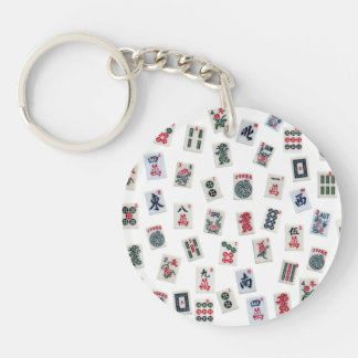  MahJong tiles and symbols patterns  Key Ring