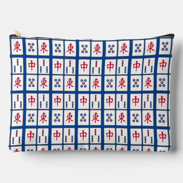 Mahjong Tiles Design Accessory Bag (Front)