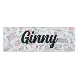 Mahjong Tiles Magnetic Name Tag