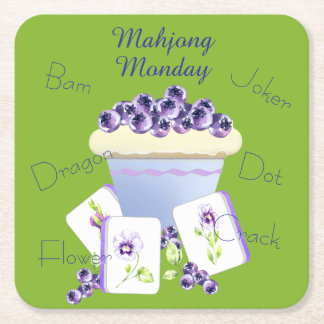 Mahjong Tiles Paper Coaster