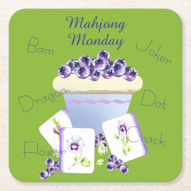 Mahjong Tiles Paper Coaster (Front)