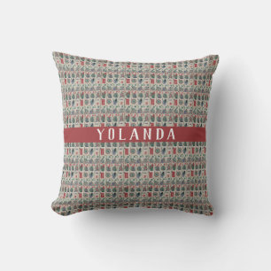 Mahjong Tiles Pattern Personalised Cushion