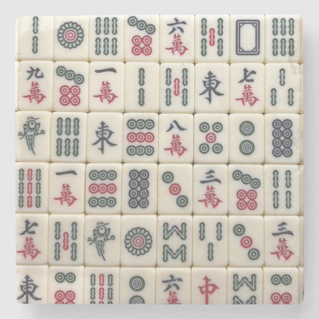 Mahjong Tiles Stone Coaster (Front)