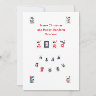 Mahjong tiles symbols 2027 for Christmas Holiday Card