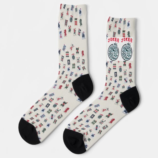 MahJong tiles (symbols) design Socks (Left)