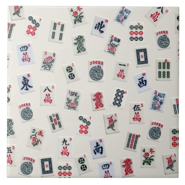 Mahjong tiles symbols on badge tiles (Front)