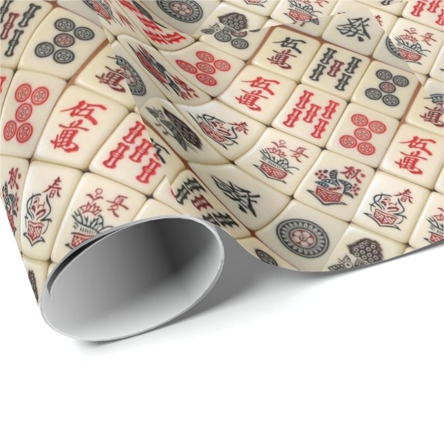 Mahjong tiles wrapping paper (Roll Corner)