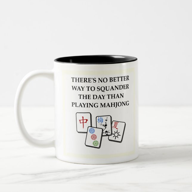 MAHJONG Two-Tone COFFEE MUG (Left)