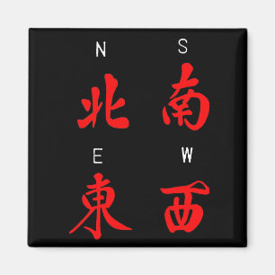 Mahjong Winds,Honour Suit,North,South,East,West (c Magnet