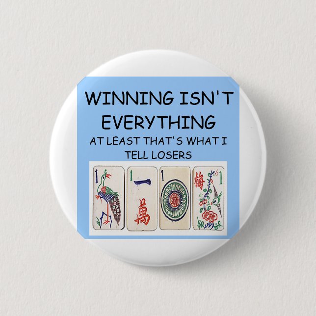 MAHJONG winner 6 Cm Round Badge (Front)